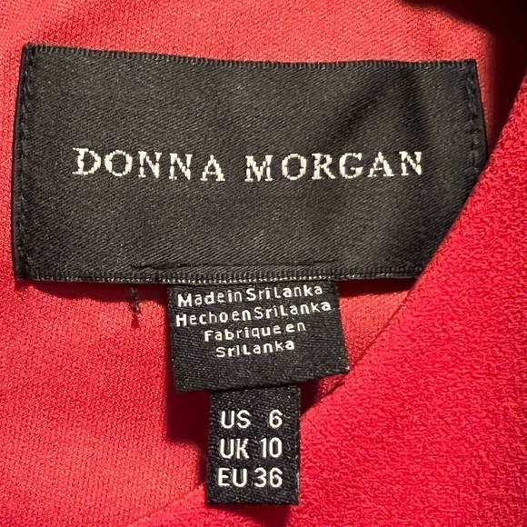 NORDSTROM Donna Morgan Twist Waist Cap Sleeve Red Midi Dress -Sz 6 - Picture 11 of 13